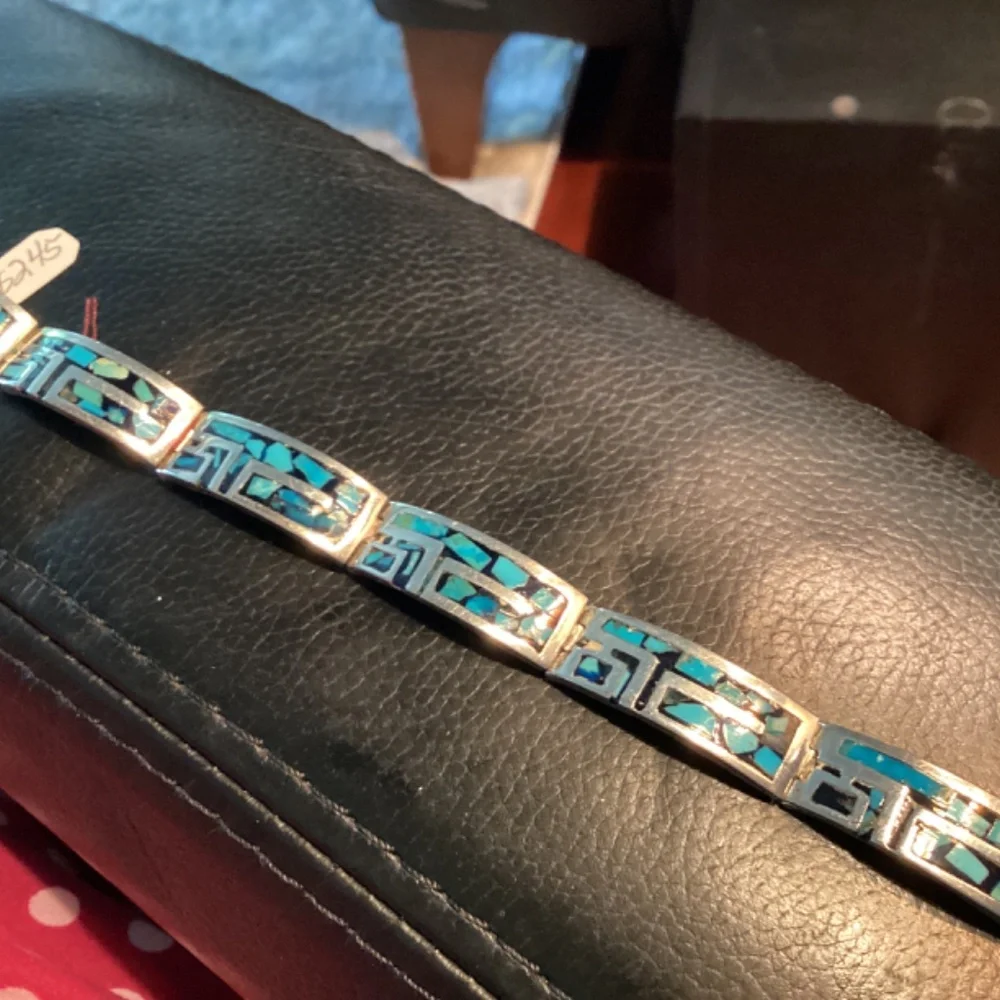 Turquoise BRACELET. Sterling stunning design. Must see - Picture 12 of 12